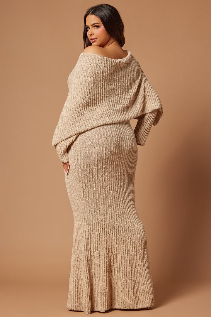 Harlow Knit Maxi Dress - Taupe