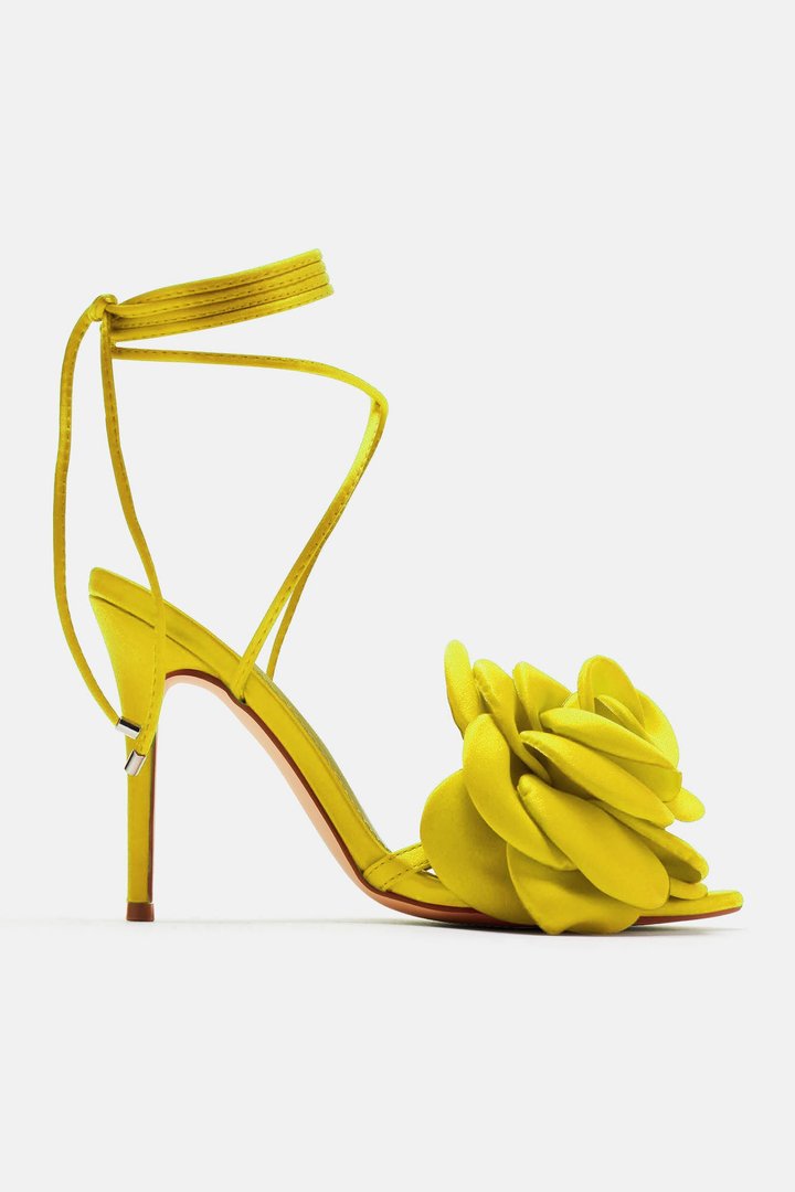 Love Is Blooming Heeled Sandals - Lime