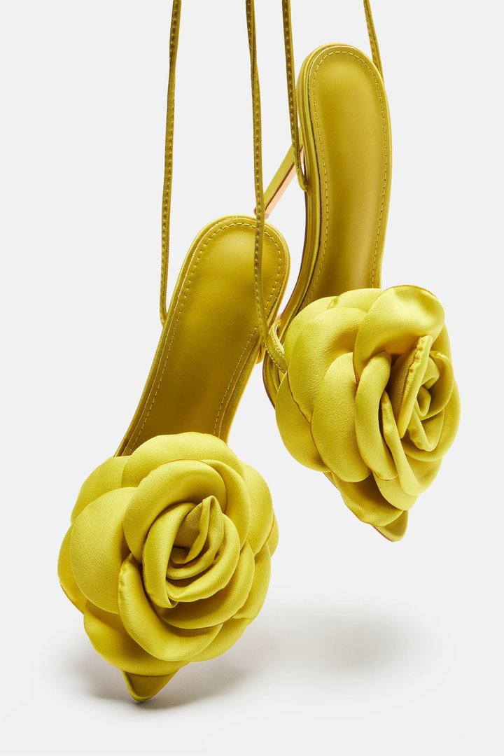 Love Is Blooming Heeled Sandals - Lime