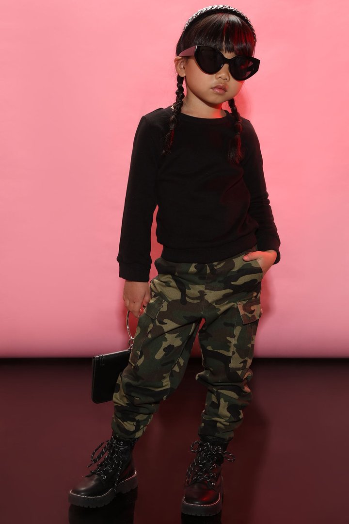 Mini Cadet Kim Oversized Camo Pants - Camouflage