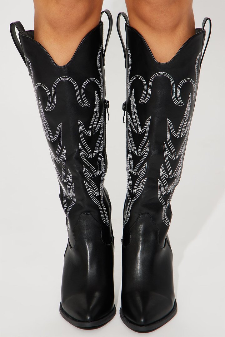 Countryside Cutie Cowboy Boots - Black