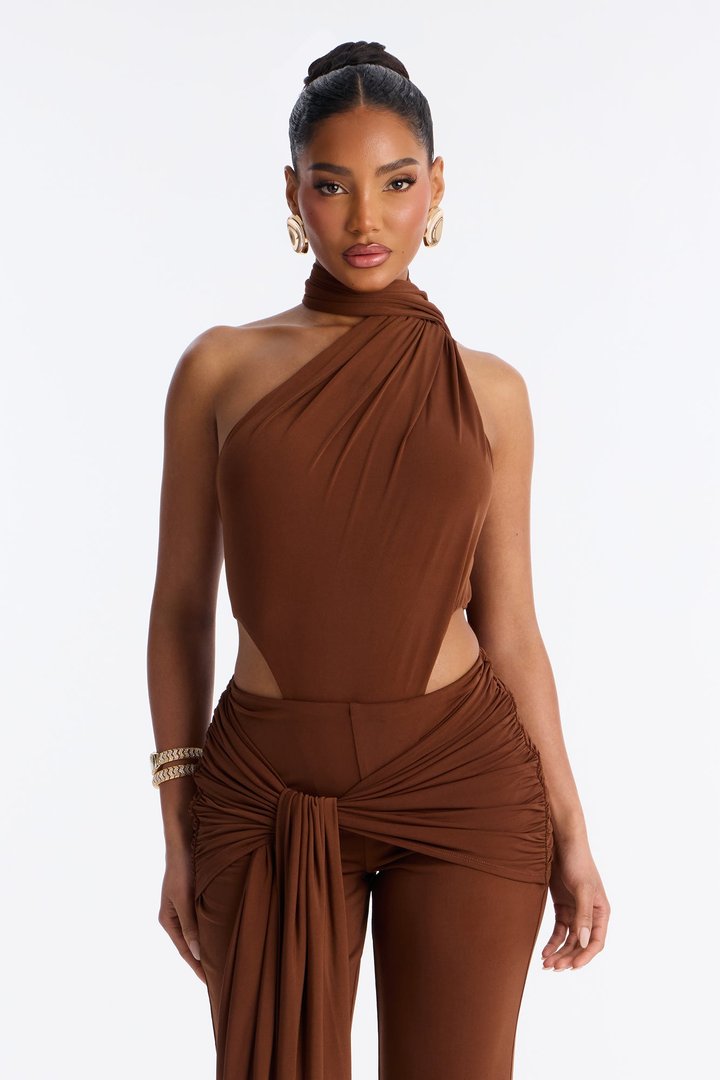 Lovers Lane Jersey Pant Set - Brown