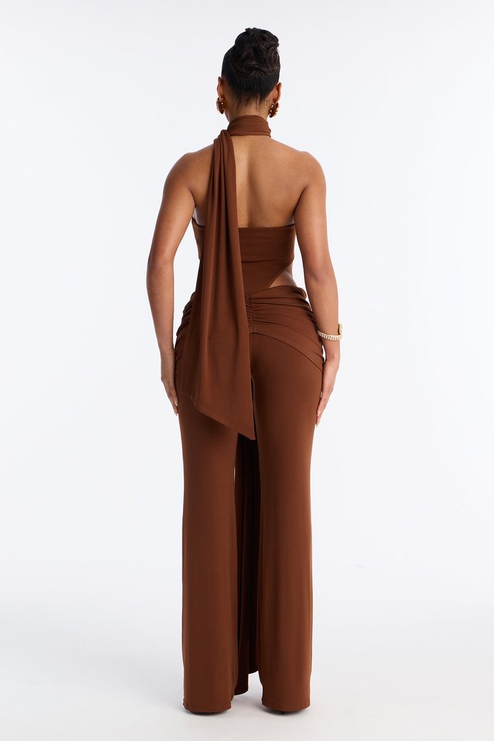 Lovers Lane Jersey Pant Set - Brown