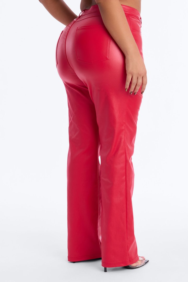 Sammie High Rise Straight Leg Pant - Red