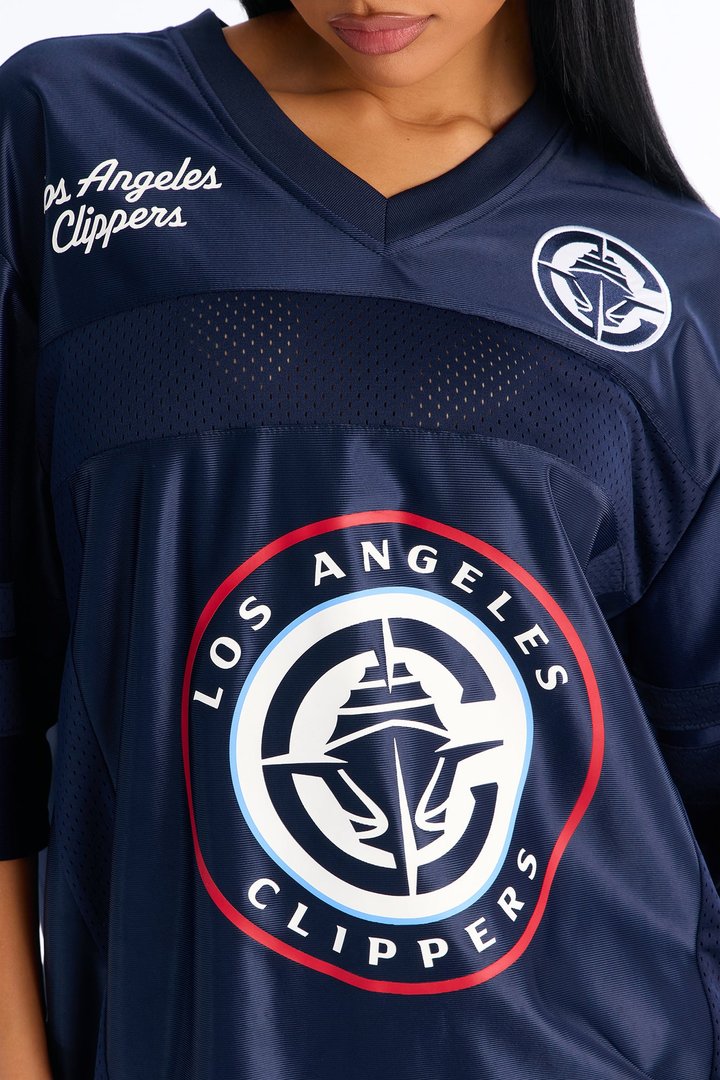 NBA Clippers Oversized Mesh Tee - Navy