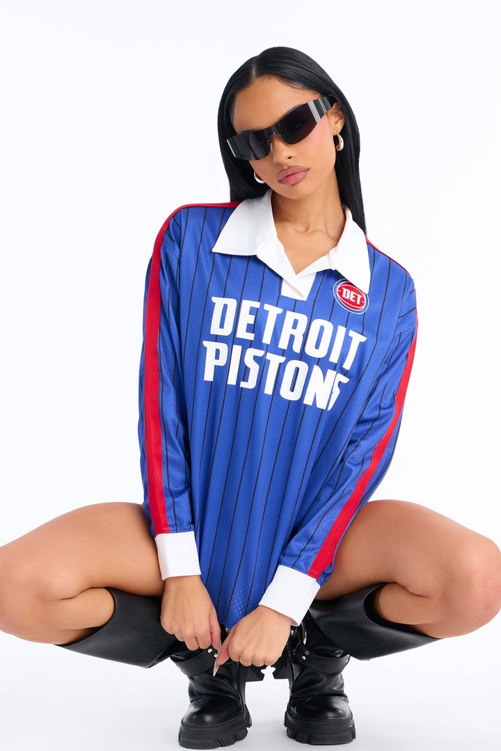NBA Detroit Pistons Long Sleeve Top - Royal