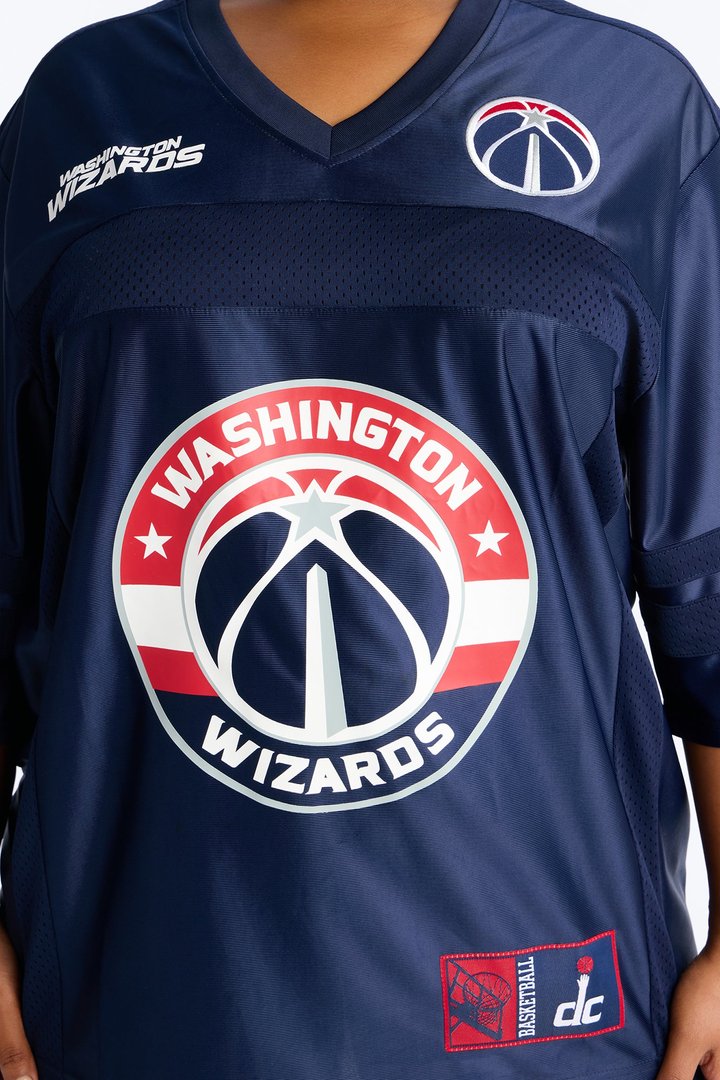 NBA Wizards Oversized Mesh Tee - Navy