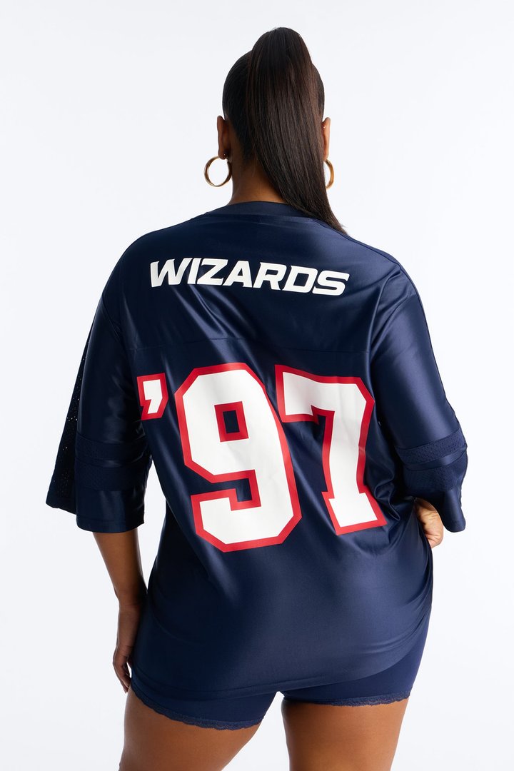 NBA Wizards Oversized Mesh Tee - Navy