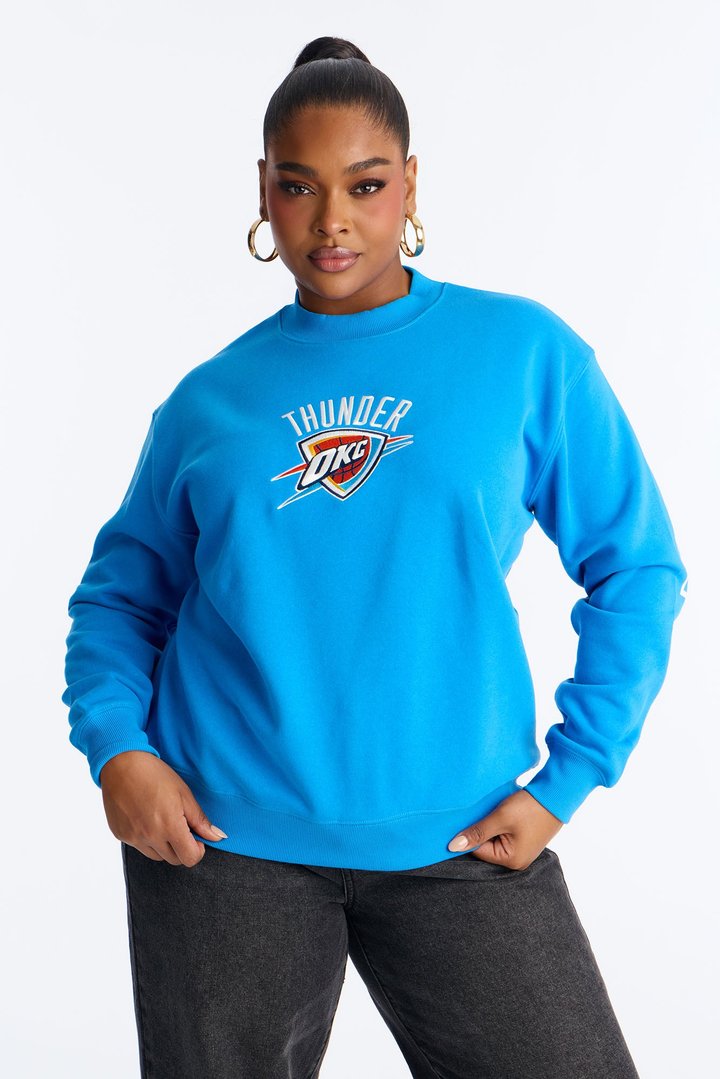 NBA OKC Thunder Fleece Crew Neck Sweatshirt - Blue