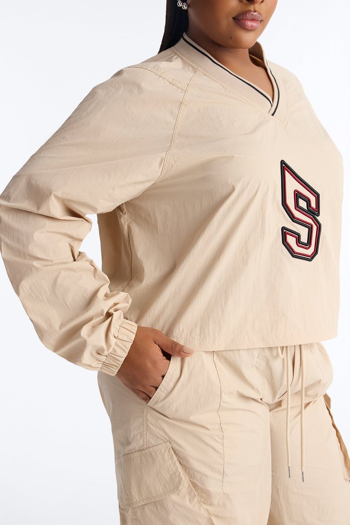 5 And Fine Windbreaker Jogger Pant Set - Khaki