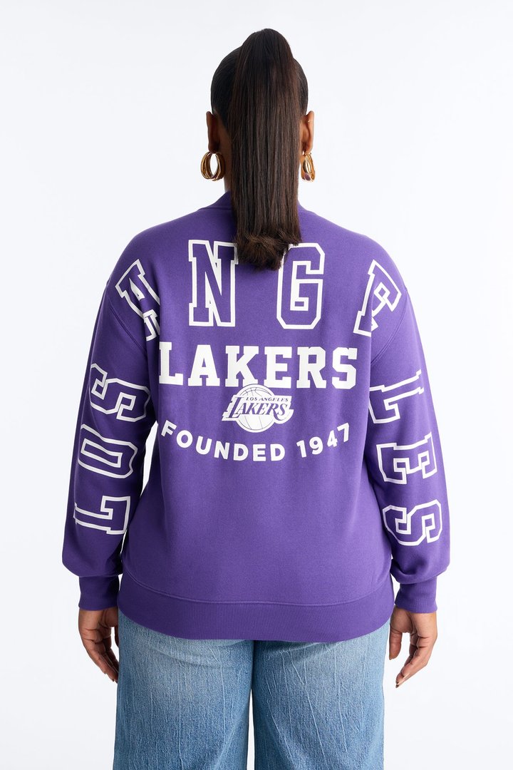 NBA LA Lakers Fleece Crew Neck Sweatshirt - Purple