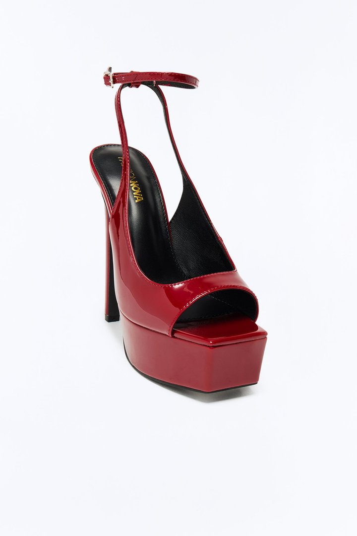 Elvie Ultra Platform Stiletto Heels - Wine