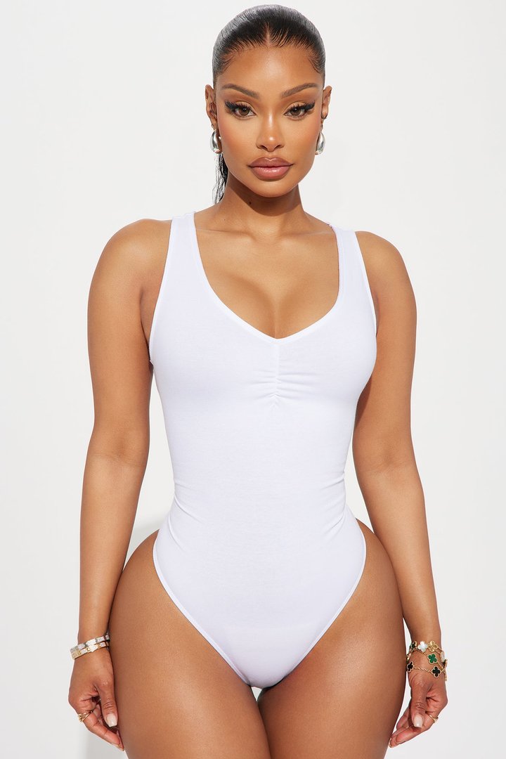 Destiny Tank Bodysuit - White