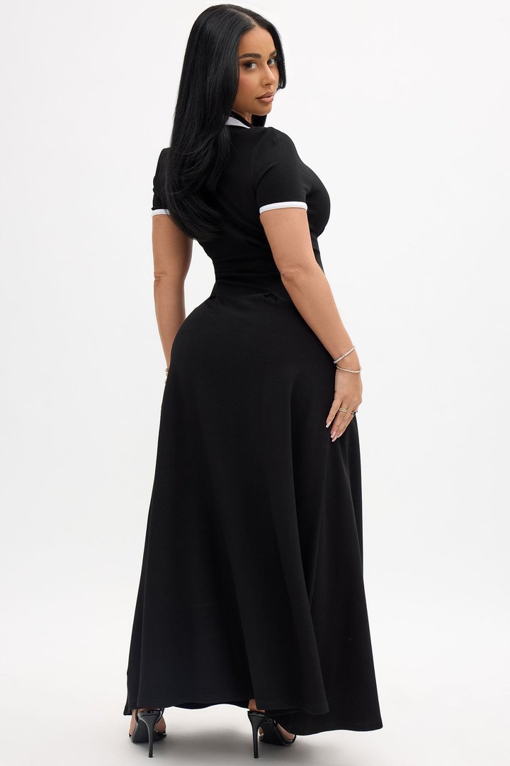 Playing Fair Maxi Dress - Black/White