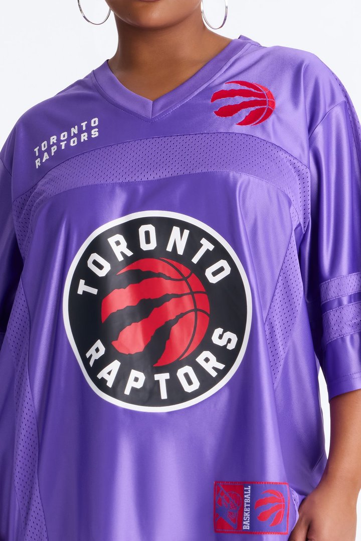 NBA Raptors Oversized Mesh Tee - Purple