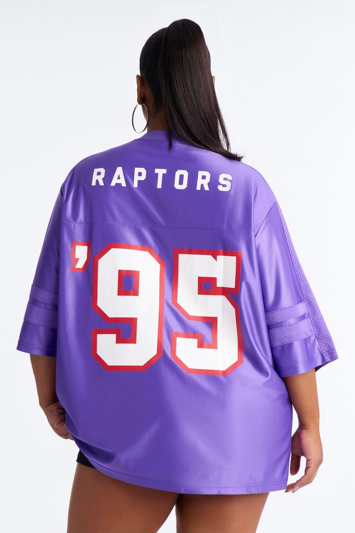 NBA Raptors Oversized Mesh Tee - Purple