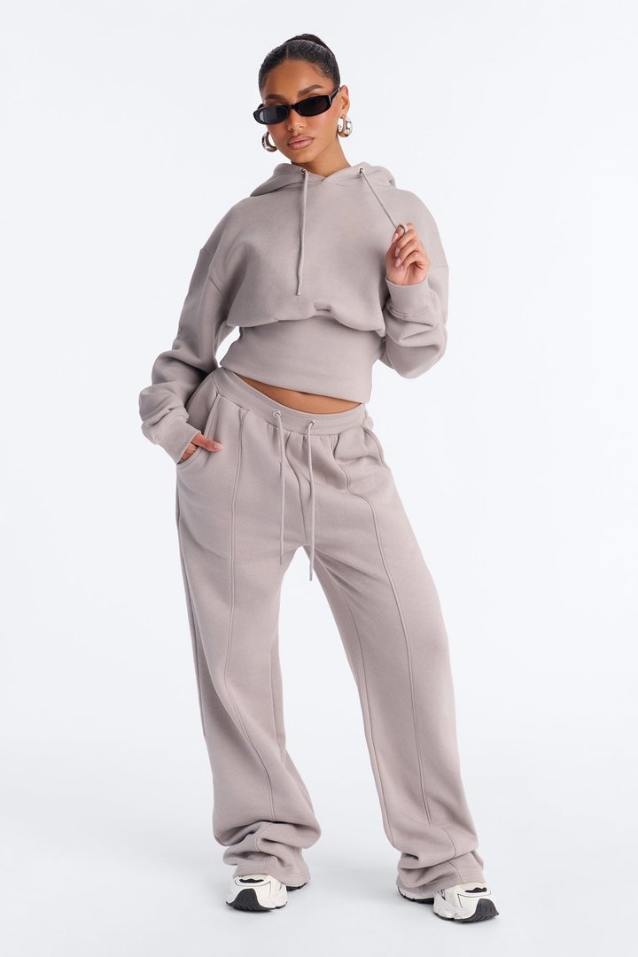 Stole My Ex Boyfriend's Straight Leg Sweatpants - Grey