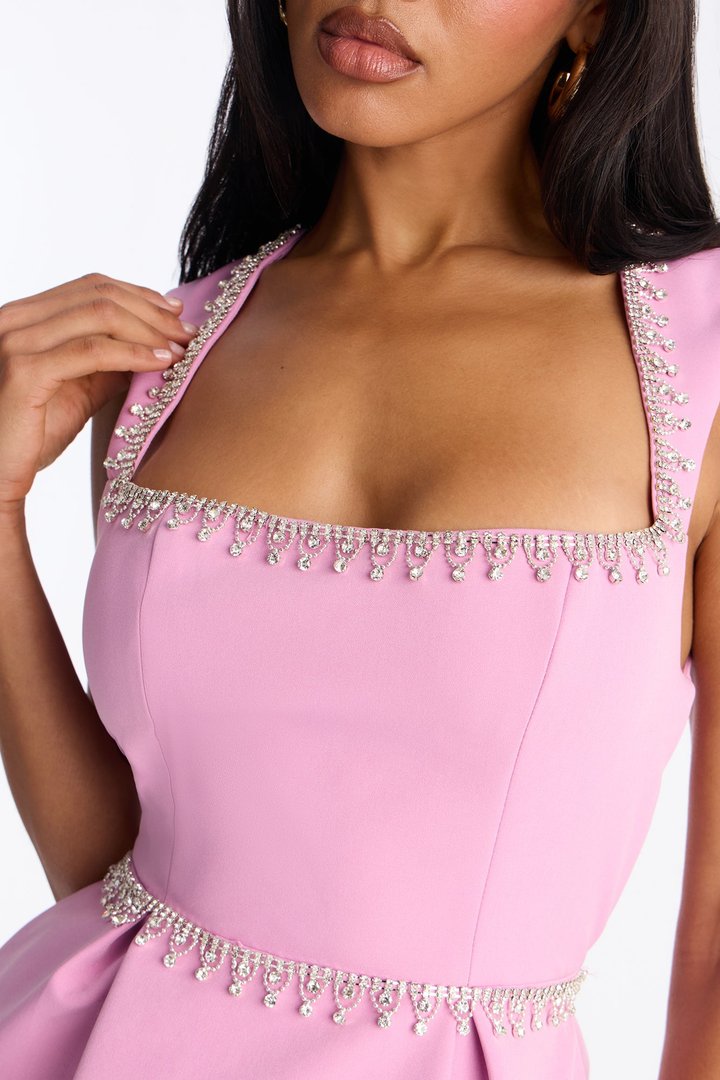Adore Me Heart Cut Out Mini Dress - Pink