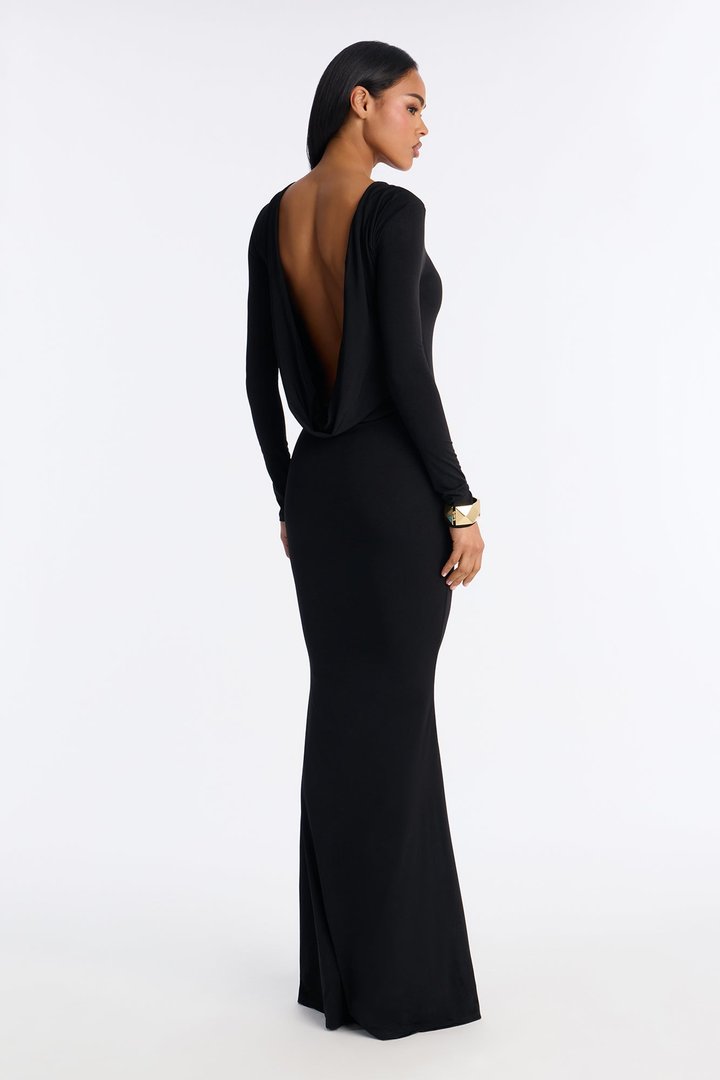 Pure Intent Jersey Gown - Black