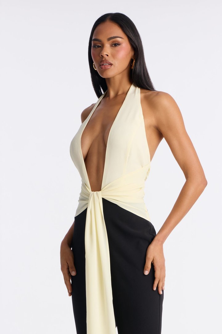 Soft Touch Drape Jumpsuit - Black/White