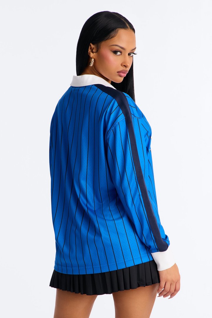 NBA Dallas Mavericks Pinstripe Long Sleeve Top - Blue
