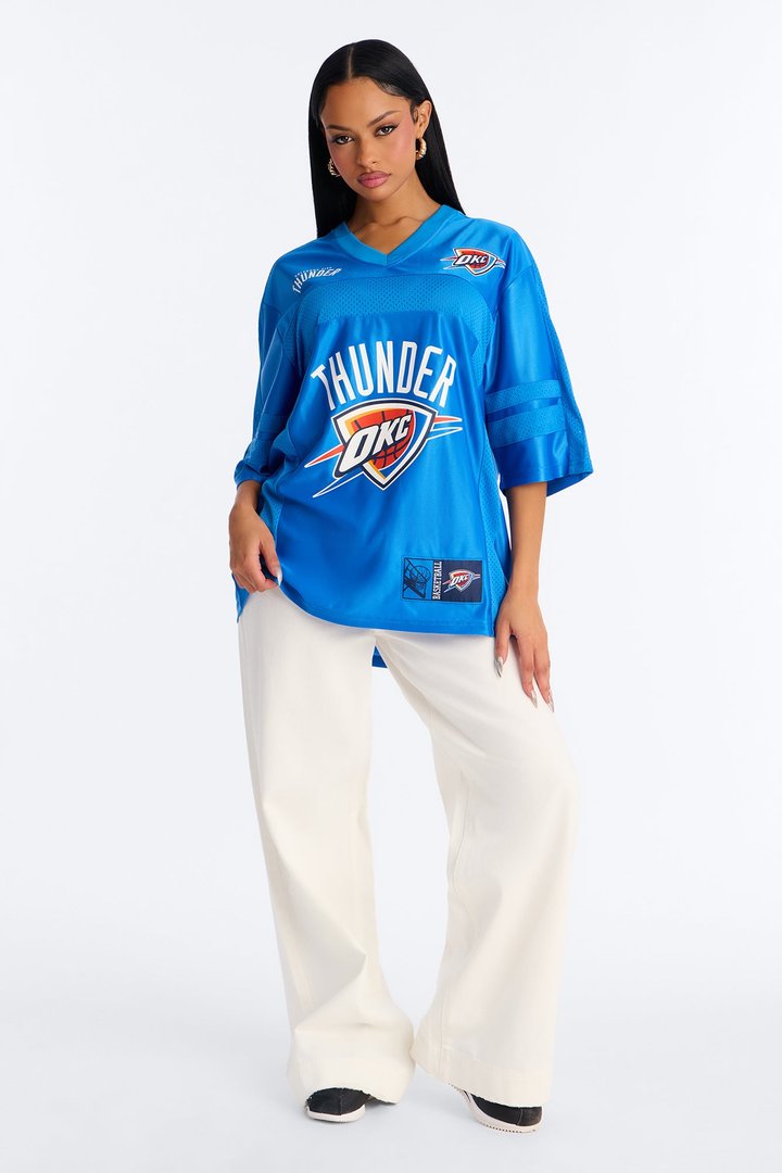 NBA Thunder Oversized Mesh Tee - Blue