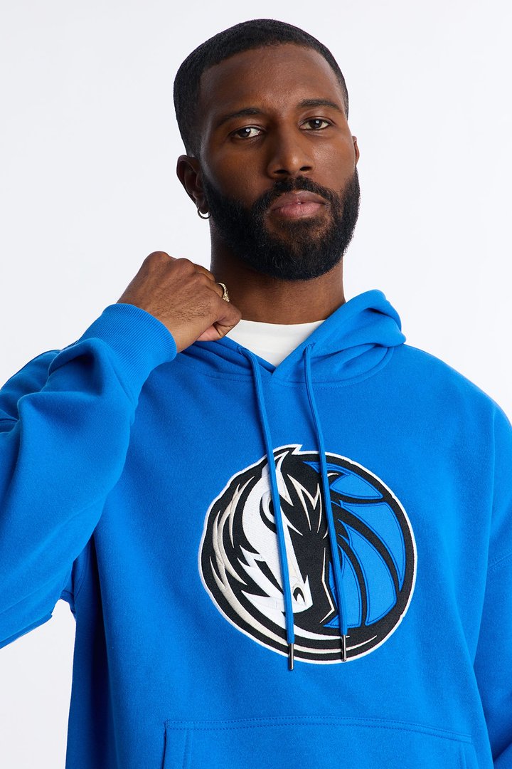 Mavericks Old English Embroidery Hoodie - Blue