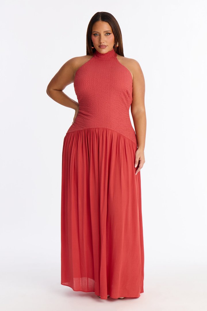 Claire Drop Waist Maxi Dress - Marsala
