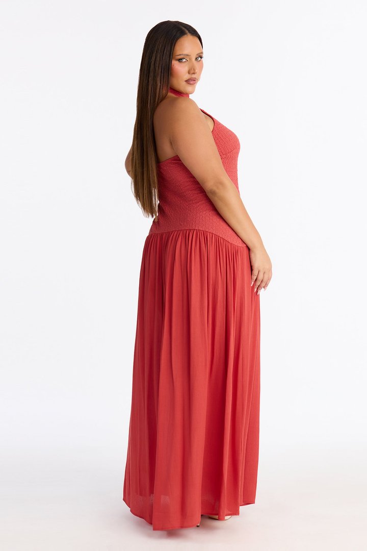 Claire Drop Waist Maxi Dress - Marsala