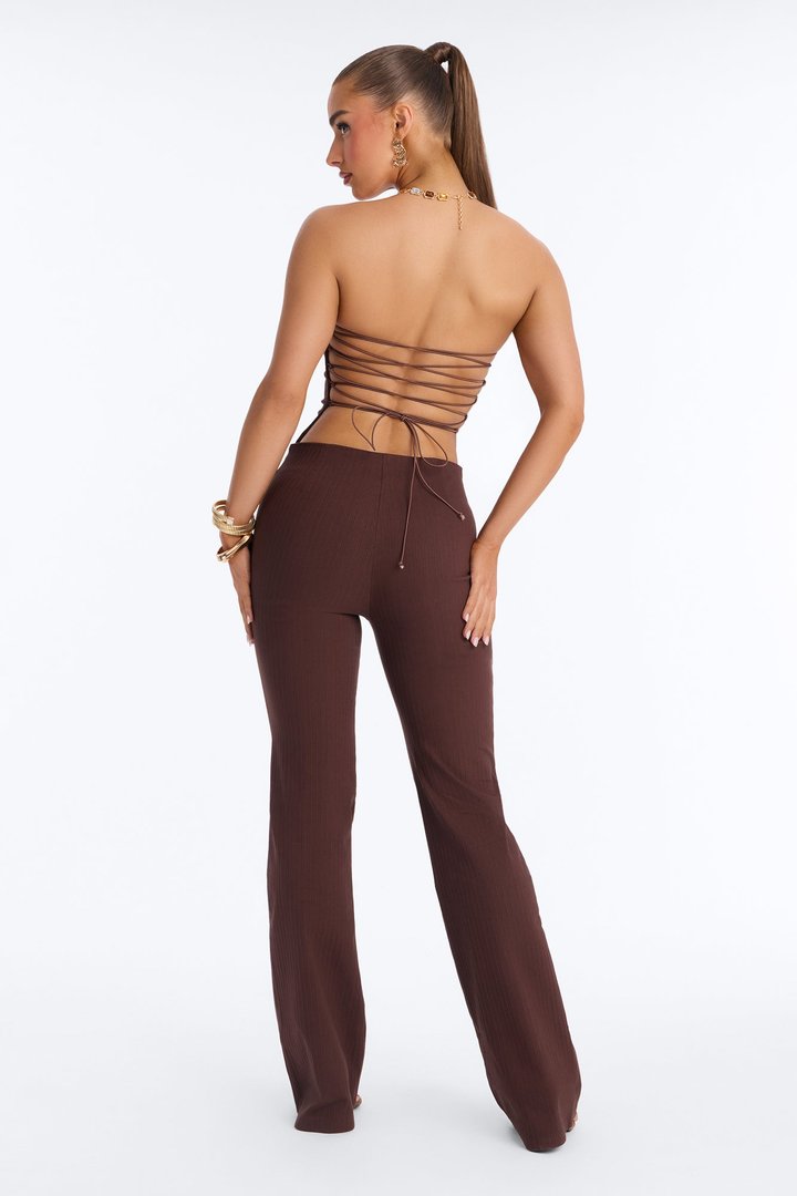 Keila Strapless Pant Set - Brown