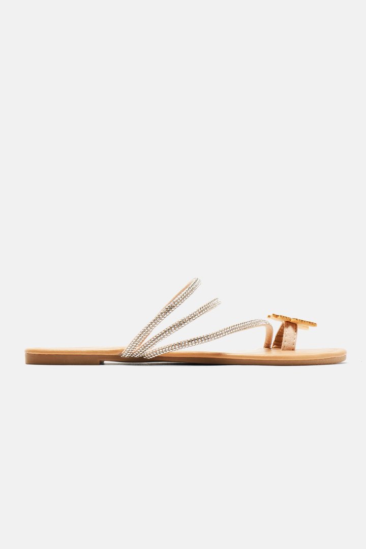 That Girl Energy Flat Sandals - Beige