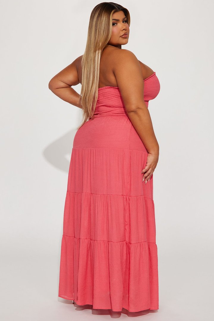 Lost In Paradise Skirt Set - Hot Pink