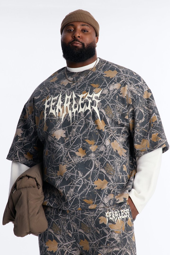 Fearless Camo Twofer Sweatshirt - Camouflage