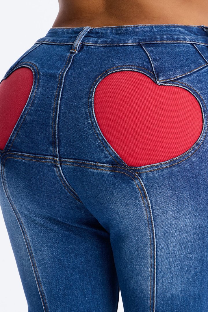 Love Hurts Stretch Flare Jeans - Dark Wash