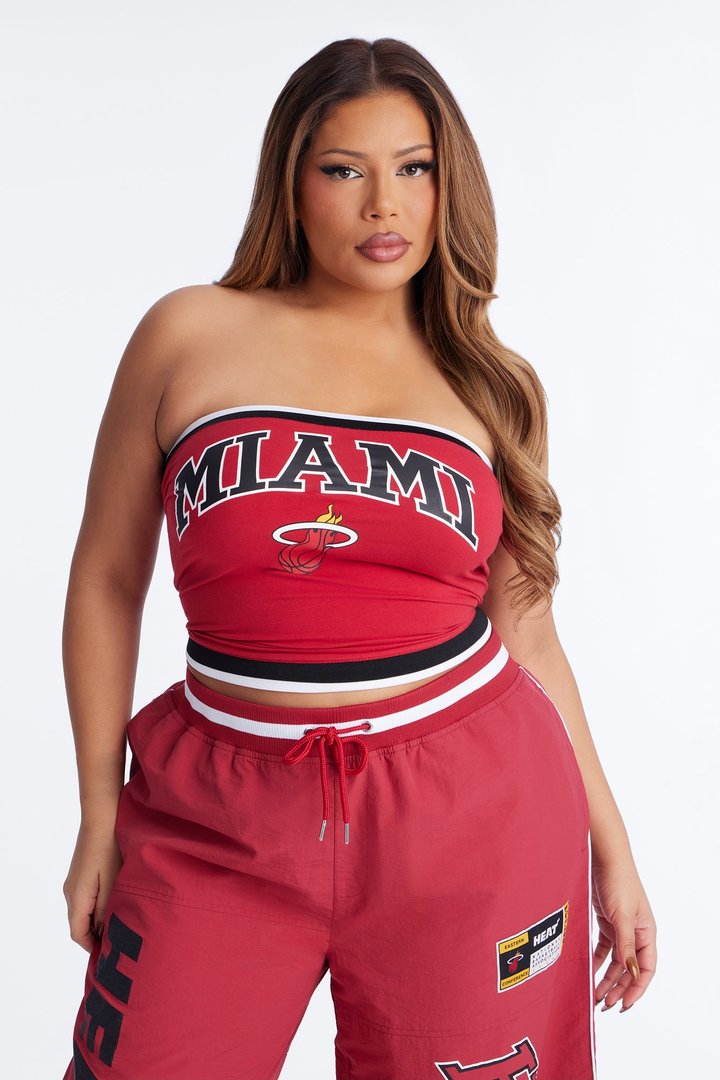 NBA Miami Heat Patchwork Tube Top - Red