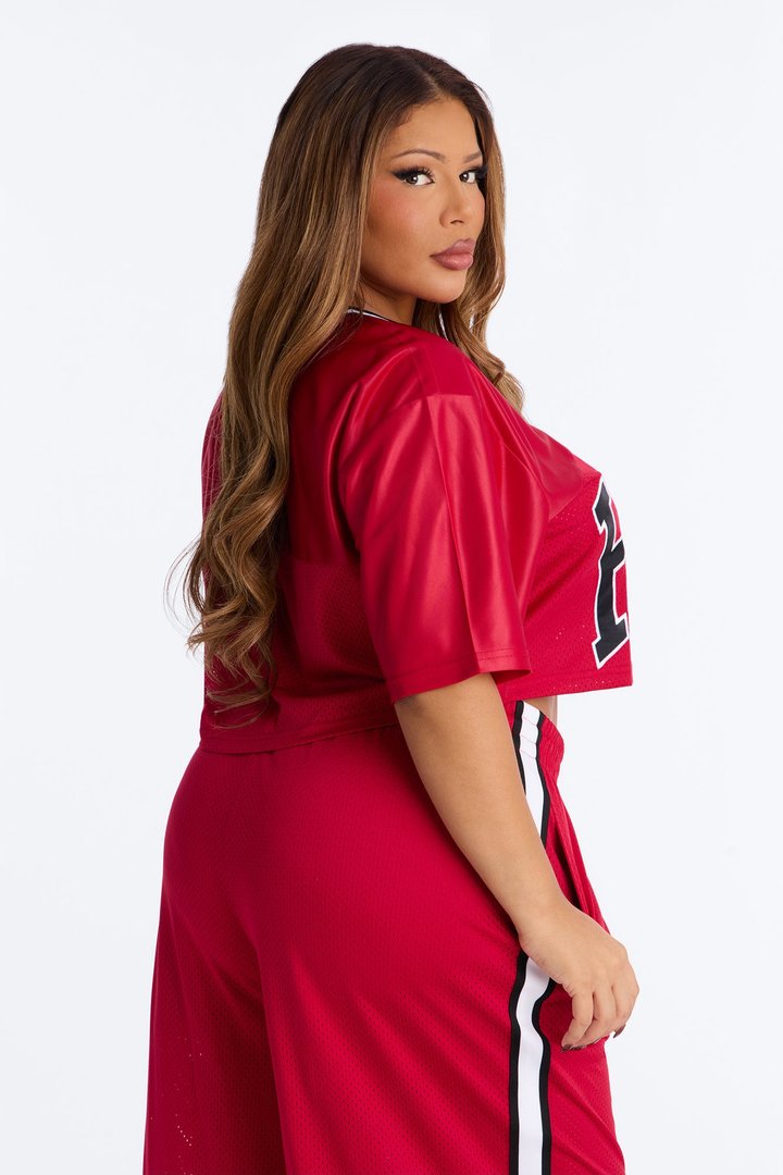 NBA Miami Heat Cropped Tee - Red