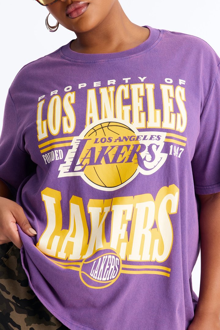 NBA LA Lakers Washed Oversized Tee - Purple