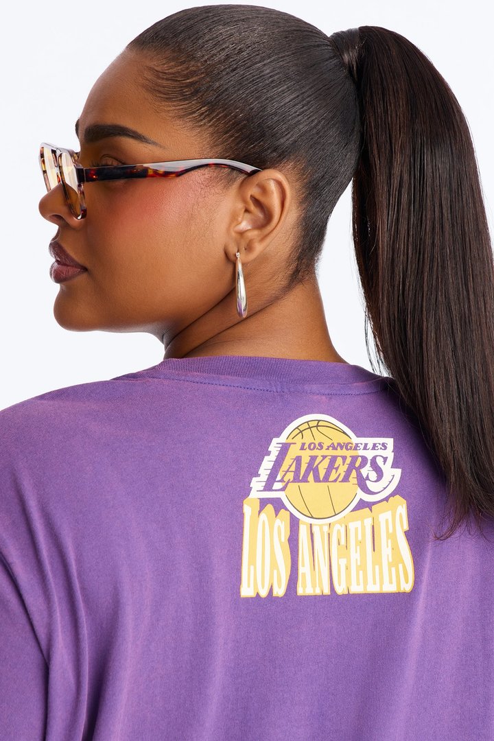 NBA LA Lakers Washed Oversized Tee - Purple