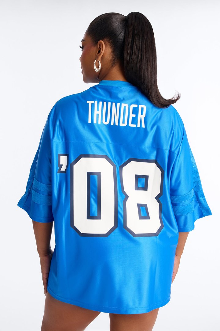 NBA Thunder Oversized Mesh Tee - Blue