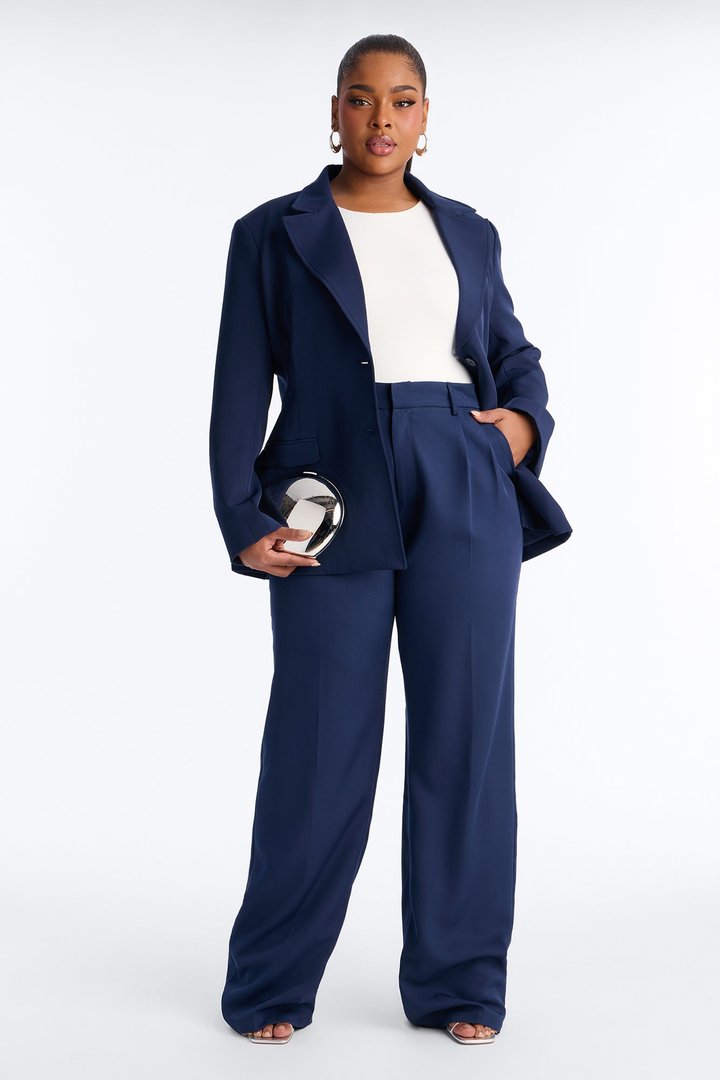 Tall Kendall High Rise Trouser Pant - Navy