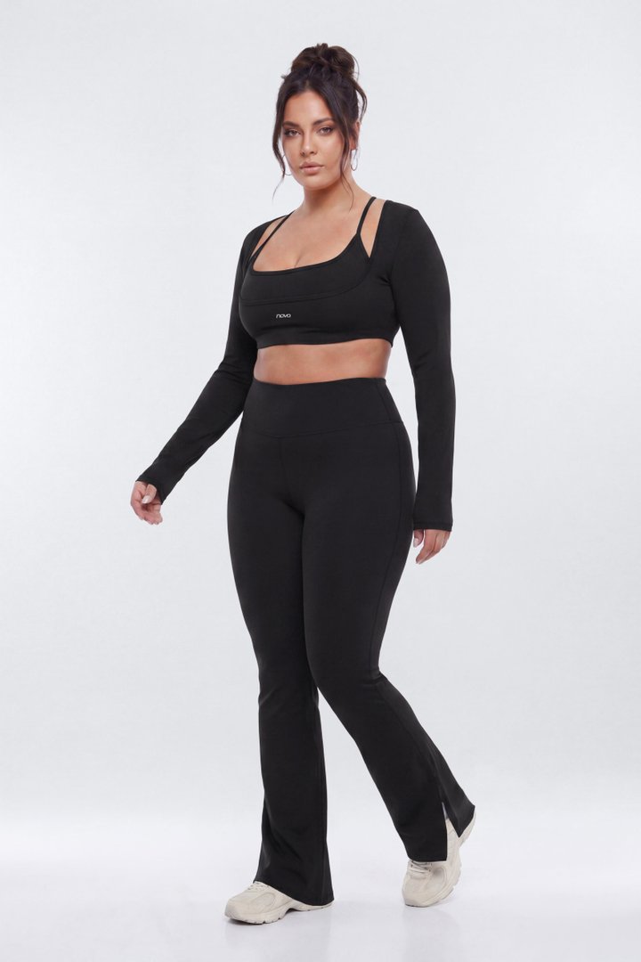ProStretch™ Long Sleeve Sports Top - Black