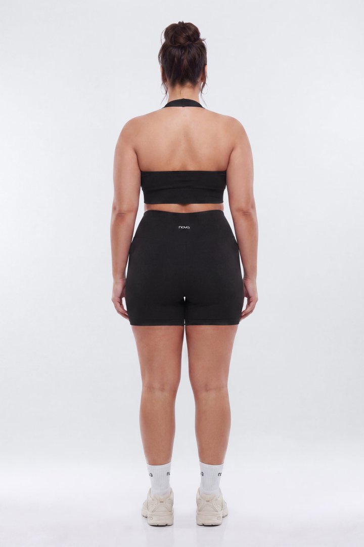 SeamlessLift™ Halter Sports Bra - Black