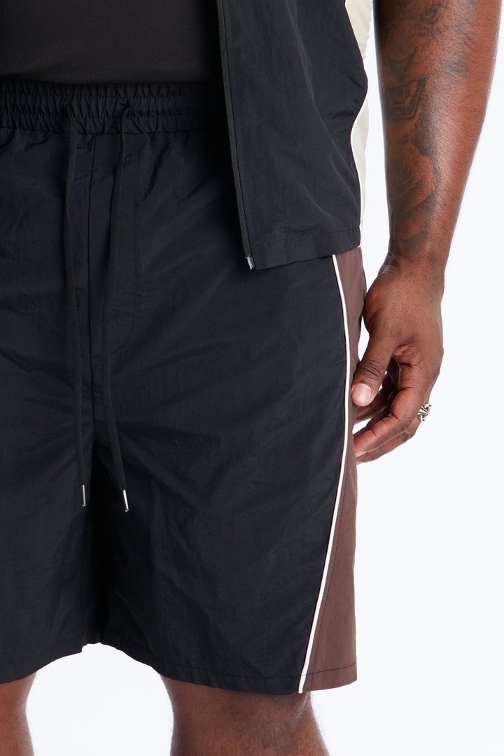 Relaxed Osaka Block Short - Black/Brown