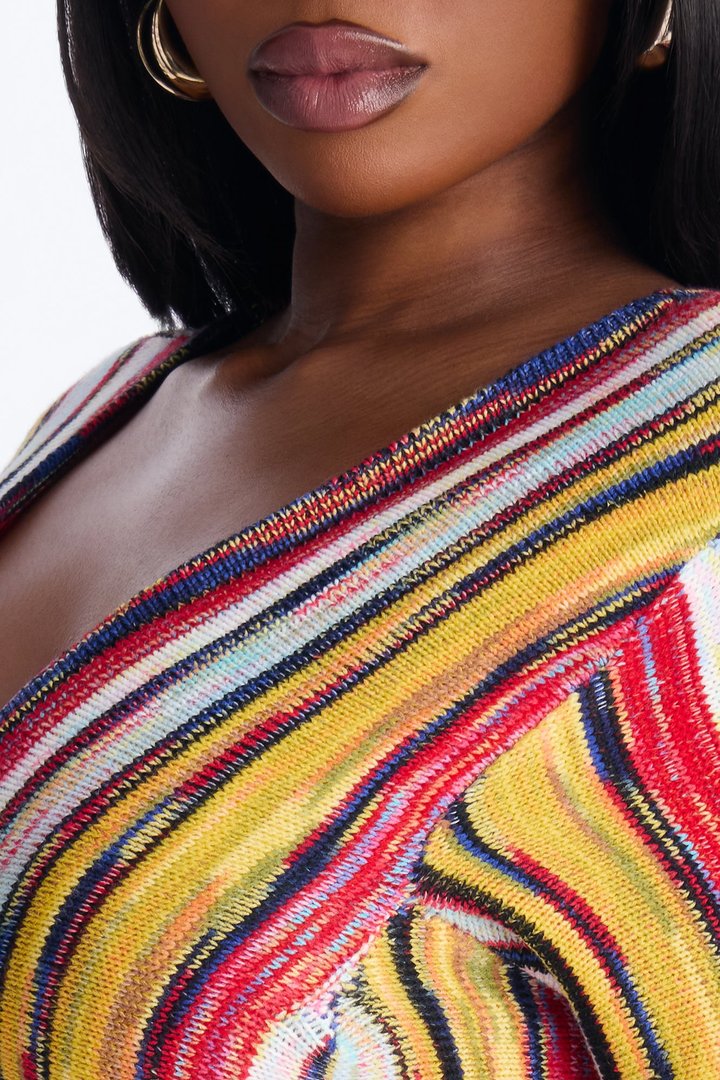 Natural Glow Sweater Maxi Dress - Yellow/combo
