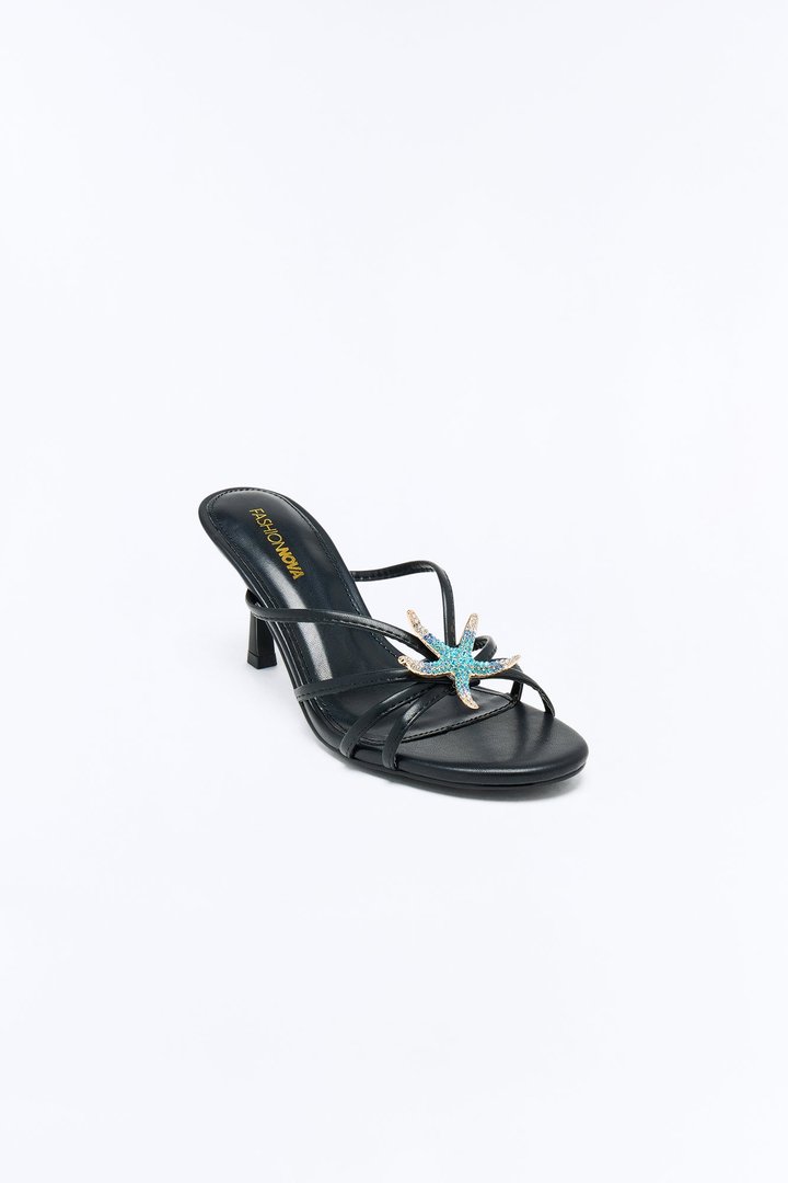 Rhiann Hardware Heels - Black