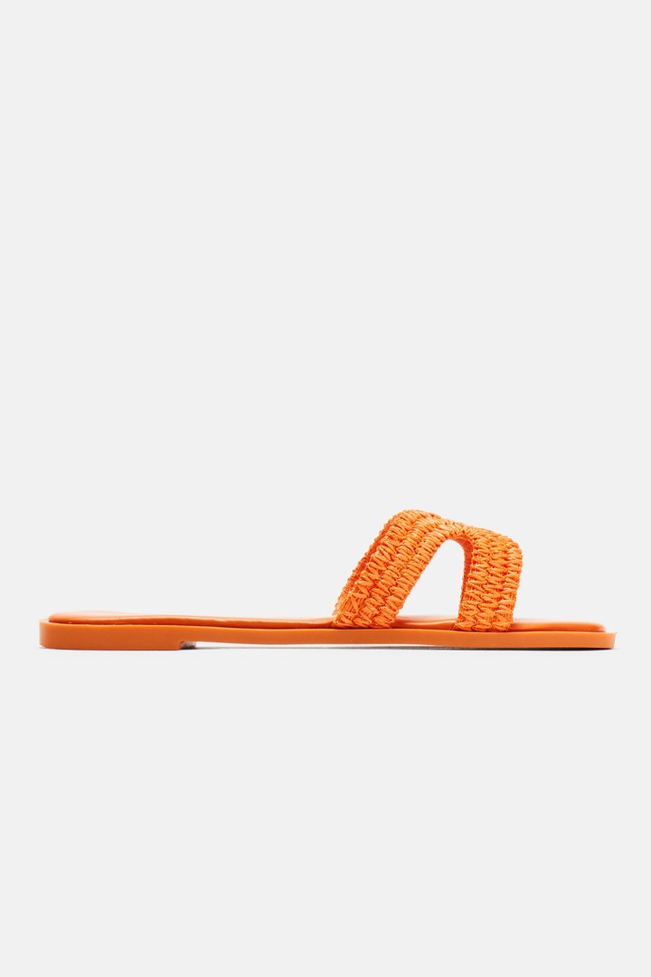 Poolside Babe Flat Sandals - Orange