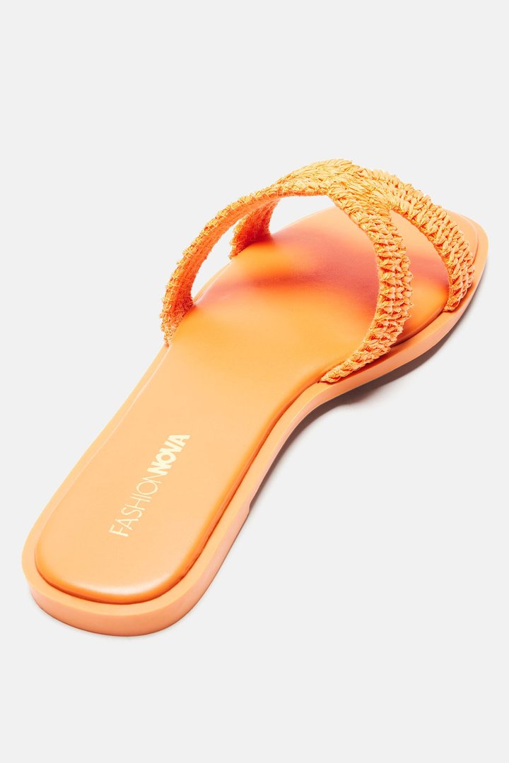 Poolside Babe Flat Sandals - Orange