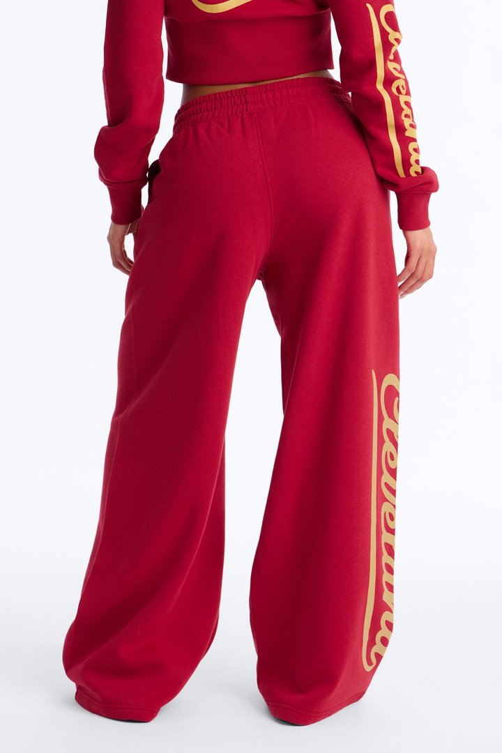 NBA Cleveland Cavaliers Fleece Wide Leg Pants - Wine