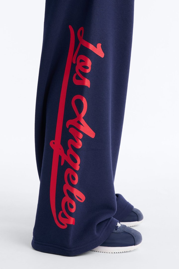 NBA LA Clippers Fleece Wide Leg Pants - Navy