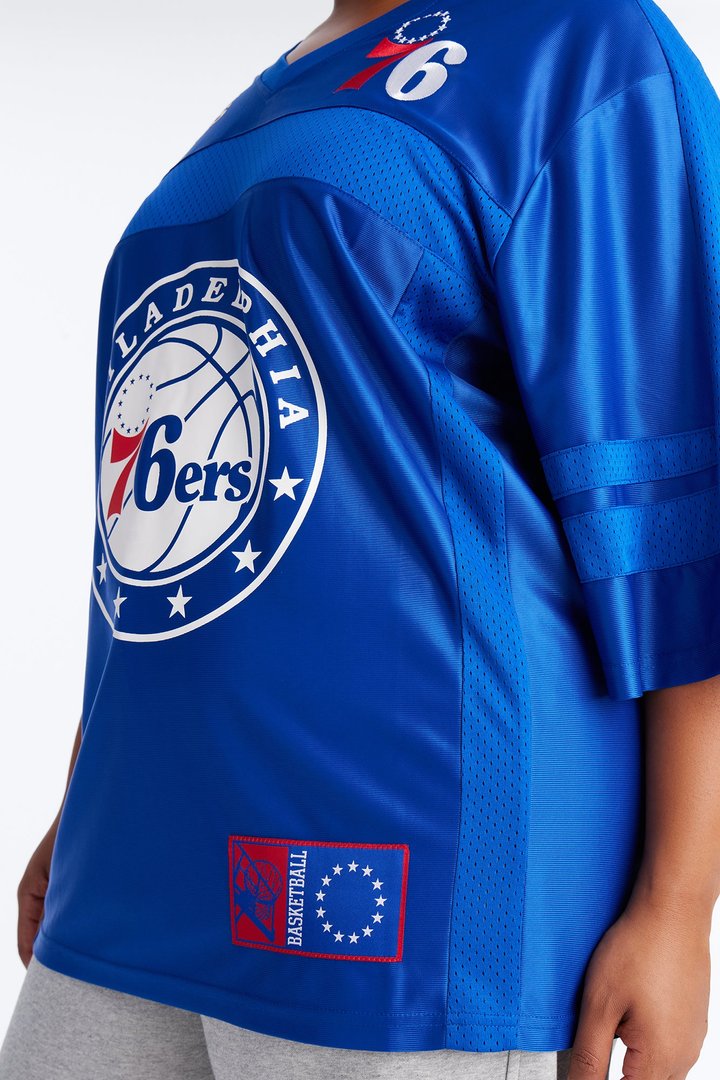 NBA 76'ers Oversized Mesh Tee - Royal